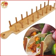 [RG1] Bamboo Taco Holders Holds 8 Tacos Each Taco Tray Multi-Use Food Stands Hard Shell Tacos Ra For