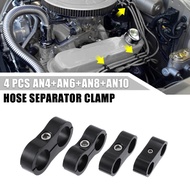UXCELL 4pcs AN4 AN6 AN8 AN10 Car Separator Clamp Oil Line Brake Line Aluminum Alloy Bracket Fuel Lin