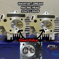 EX5 DREAM EX5 WAVE100 HEAD RACING VALVE STEEL 23/27 24/28 FJN RACING HEAD STEEL LEO RED LEO HHM S1R 