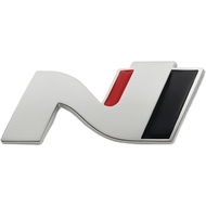 3D Metal Emblem N Line Emblem car Front Grille Emblem Rear Luggage Sticker Compatible with i20 i30 K