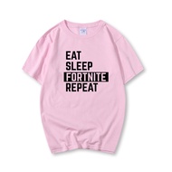 Eat Sleep Fortnite Repeat T shirt Funny Game Fortnite Shirt Male Cotton Tee Tops