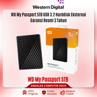 WD My Passport 5TB - HDD / Hardisk / Harddisk External 2.5" USB 3.2 Garansi Resmi 3 Tahun