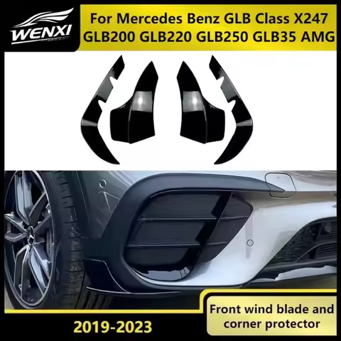 For Mercedes Benz GLB Class X247 GLB200 GLB220 GLB250 GLB35 AMG 2019-2023 Car Front Bumper Side Spli