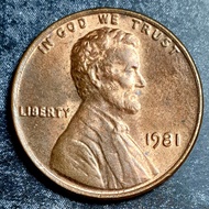 1981 1Cent Lincoln Memorial Cent
