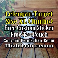Celengan Target XL Jumbo Besar Buka Tutup Permanen Custom Sticker Stiker Tabungan Calengan Celangan 