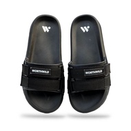 Sandal Pria Worthwild Gozo Triple Black Slippers Men Sendal Slide Selop Slop Terbaru Sandal Double S