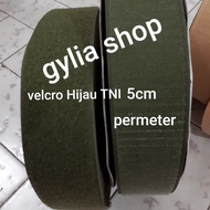 AT13 Ready Velcro 5cm / Perekat Jahit / Kain Hijau 5cm / Prepetan 5cm PerMeter