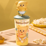 จัดส่งจากประเทศไทย🧀ของแท้🌈แก้วน้ำรูปหมีเนย แก้วน้ำร่วมแบรนด์ Butter Bear แก้วน้ำลายการ์ตูนสุดน่ารัก6