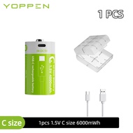 YOPPEN 1.5V 3.7V 9V AA AAA FR6/FR03 C/D Size R14 R20 CR123A 16340 Li-Ion Bateri Rechargeable Battery