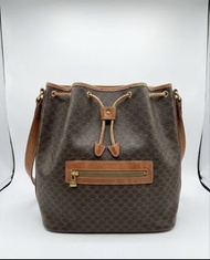 CELINE Monogram Macadam Bucket Bag 黑花 水桶袋 中古 老花水桶包 vintage