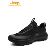 Jeep jeep Men's Shoes All Black Soft Sole Business Shoes Men's 2026 Spring Men's Hiking Casual Shoes