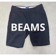 [Used/Like New] BEAMS Heart Chino Shorts S Size - Navy Blue Cotton 100% - Cleaned - Japanese Quality