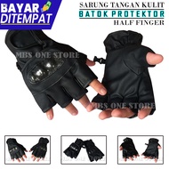 HITAM Cevlar Half Finger Motorcycle Leather Gloves MBS535 Black Universal Motorcycle Gloves Men/ Women Daily And Touring C O D Can Pay On The Spot