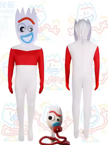 Anime Fogg Forky Jumpsuit Cosplay Jumpsuit and Mask Costume Christmas Festival Role Play Performance