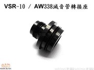 【KC軍品】威爾 WELL VSR10 / AW338 / AWF / MB07專用金屬滅音管轉接座(4402)