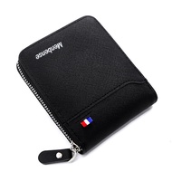 MUMUA New Design Men Wallet Coin Pocket Zipper Bifold Leather Dompet Lelaki Fashion Casual Card Wallet Short Wallet