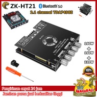 Zk-ht21 Power Amplifier 160wx160w+220w 2.1-Channel Stereo Bluetooth 5.0 Digital Power Amplifier Modu
