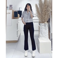 WILLIAM 456 foam striped cropped shirt (072526)