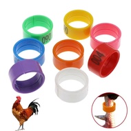 100 Pcs 1.6/1.8cm Chicken Duck Plastic Open Foot Ring 8 Colors Foot Ring With Number Poultry Identif