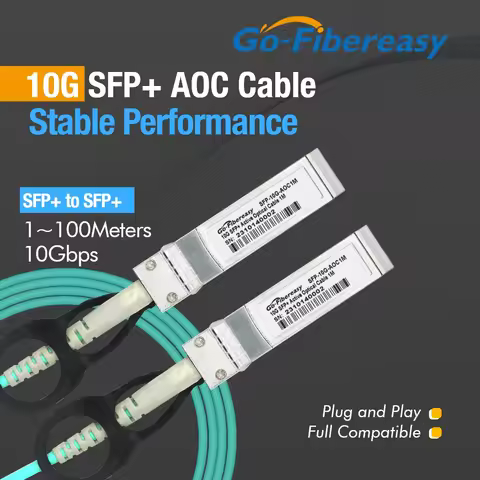 10Gb SFP AOC Cable 1m,2m~100m SFP+ to SFP+ Active Optical Cables For ZTE,MikroTik,Ubiquiti,Dell,Netg