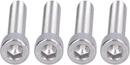 Hex Bolt, 1.25mm Fine Pitch M10 4Pcs Socket Cap Screw Bright Finish A2-70 Stainless Steel for Constr
