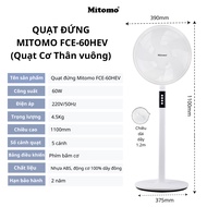Quạt cây Mitomo FCE-60HE/HEV cao cấp công suất 60W hàng chính hãng - Bảo hành 2 năm
