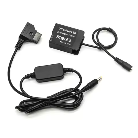 Dummy Battery Coupler Adapter replace DMW-DCC8 + D-Tap Power Cable for Panasonic DMC FZ2500 FZ300 G7