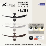 BESTAR Razor 46" 54" Smart WIFI DC Motor Ceiling Fan with Remote Control | Guan Seng Electrical