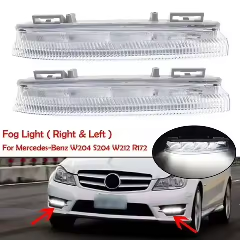 Car Front LED DRL Daytime Running Lamp Fog Light 12V For Mercedes-Benz W204 W212 C250 C280 C350 E350