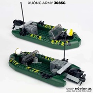 Puzzle assembly toy set Army canoe military canoe marine ship life buoy ship code J085G assembled AR