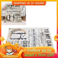 onebuycart OPPWONG Dad Blanket  Letter Warm Soft Throw Blankets Personalized Daughter from Dual Side