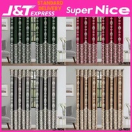SN_ LANGSIR <W01-4> Hook & Rod Type 2 Features in 1 Curtain Semi Blackout for Home Living Room