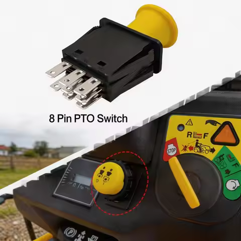 8 Pin 10 AMP PTO Clutch Switch Interrupteur PTO Clutch Electronic Push Button Switch for Various Mod