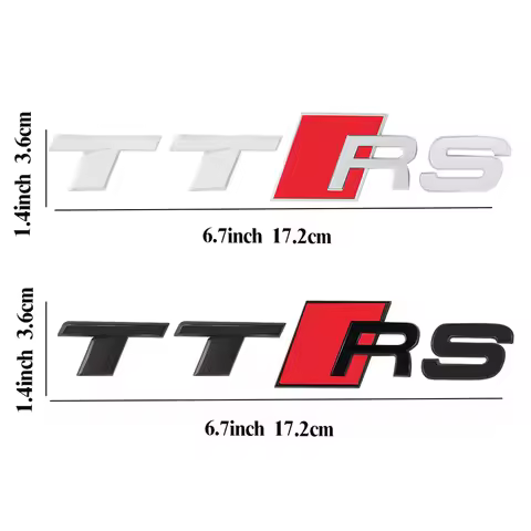 1Pc 3D ABS Chrome Car Trunk TTS TTRS Emblem Badge Sticker For Audi TTS TTRS Series quattro Valve Cor