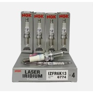 Busi NGK Laser Iridium [4PCS] Honda Jazz HRV CRV BRV Brio Freed Stream IZFR6K-13 Original / IZFR6K 1
