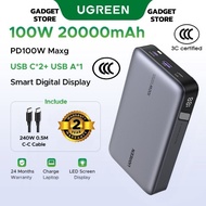 【3C Certified CCC】UGREEN PD100W 20000mAh Powerbank Fast Charging for MacBook SAMSUNG iPhone PB720