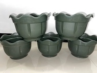 5 pieces big wavey pots for plants 11x7" / paso / plant pot / garden pot / 5pcs indoor &amp; outdoor pot