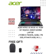 Acer Nitro 16 AN16-41-R39F 16" WQXGA 165Hz Gaming Laptop ( Ryzen 9 7940HS, 32GB, 1TB SSD, RTX4070 8G