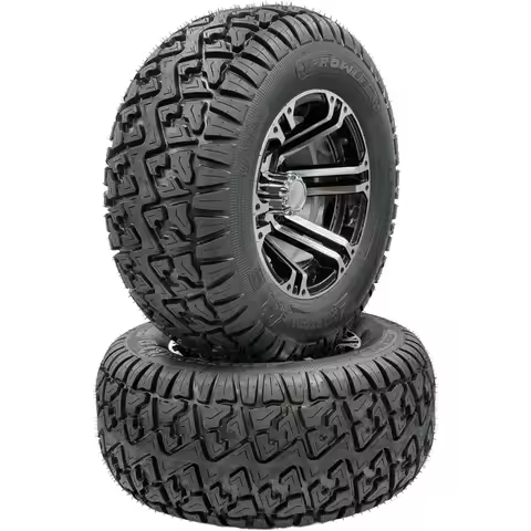 2 Pcs 23x10.5-12 4 Ply Prowler Aluminum Golf Cart Wheels Rims Set