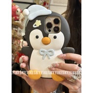 3D Cute Penguin Apple16promax Phone case YNIV