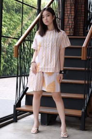 Setelan batik wanita dewasa tidur modern jumbo pekalongan terbaru adem celana pendek lengan pendek c