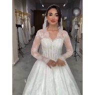 [CUSTOM ORDER] V neck lace bolero wedding