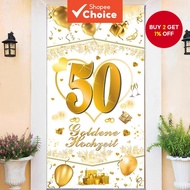 50th Anniversary Wedding Anniversary Party Decoration Banner