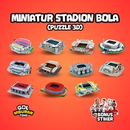 Miniature Football Stadium Puzzle 3D Small Santiago Bernabeu Old Trafford Camp Nou Emirates Stamford