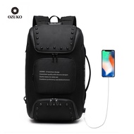 Ozuko New Student Backpack sports tide brand schoolbag Korean multifunctional business computer backpack