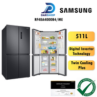 Samsung Refrigerator 4 Door Inverter 511L Fridge 4 Doors Peti Sejuk Peti Ais 4 Pintu Inverter Murah RF48A4000B4/ME
