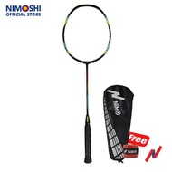 New NIMO Raket Latihan Badminton COACH 150 + FREE Tas &amp; Grip Wave Patt
