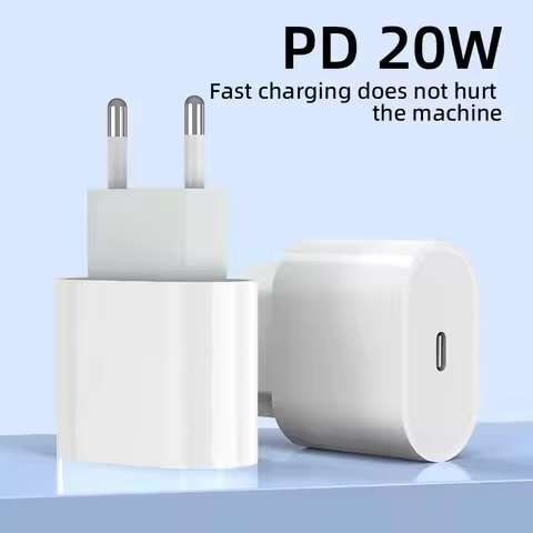 EU Standard 20W PD Fast Charger, Compatible with iPhone 13/14/iPad, 20W Quick Charge Power Adapter