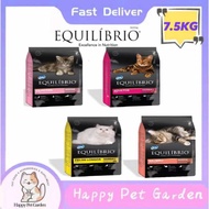 Equilibrio/EQ 7.5KG Original Pack(Kitten/Adult Hairball /Indoor Salmon/LongHair)Cat Dry Food/Makanan
