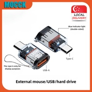 Transparent USB-A to Type-C Converter (SG Stock) | iPhone 15/16 Charging & Data